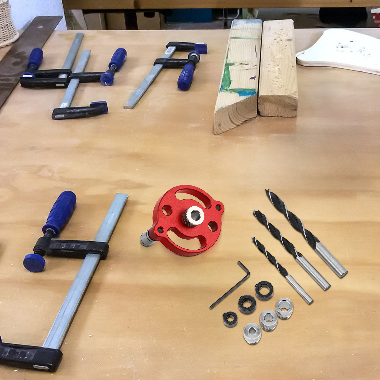 1Set Aluminiumlegering Houtbew - Dowel Jig Kit recensie en prijs